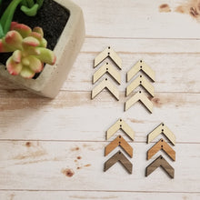 Load image into Gallery viewer, Triple Chevron Drop Earrings