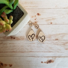 Load image into Gallery viewer, Heart and Cross Earrings