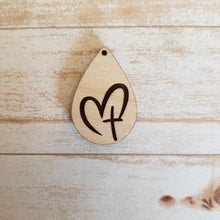 Load image into Gallery viewer, Heart and Cross Earrings
