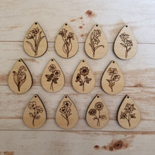 Load image into Gallery viewer, Birth Month Flower Teardrops