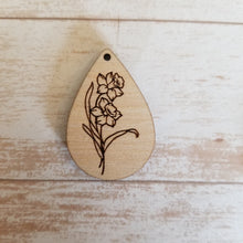 Load image into Gallery viewer, Birth Month Flower Teardrops