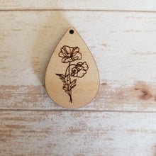 Load image into Gallery viewer, Birth Month Flower Teardrops