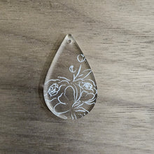 Load image into Gallery viewer, Acrylic Peony Teardrop