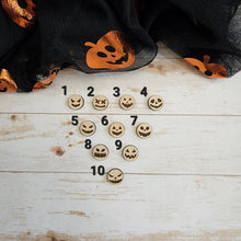 Load image into Gallery viewer, Halloween Jack-o'-lantern Faces Engraved Studs