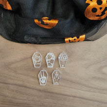 Load image into Gallery viewer, Acrylic Halloween Coffin Earrings