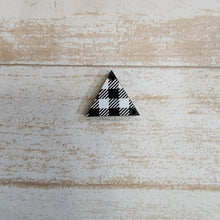 Load image into Gallery viewer, Mini White & Black Buffalo Plaid Pattern Interchangeable Split Drops