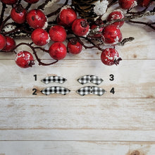 Load image into Gallery viewer, Mini White & Black Buffalo Plaid Pattern Semi Arc Connectors