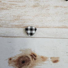 Load image into Gallery viewer, Mini White & Black Buffalo Plaid Pattern Connectors
