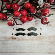 Load image into Gallery viewer, Mini Green & Black Buffalo Plaid Pattern Semi Arc Connectors