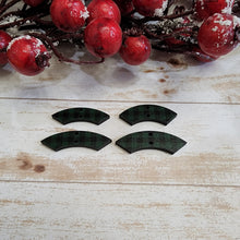 Load image into Gallery viewer, Mini Green & Black Buffalo Plaid Pattern Semi Arc Connectors