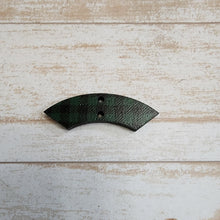 Load image into Gallery viewer, Mini Green & Black Buffalo Plaid Pattern Semi Arc Connectors