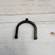 Load image into Gallery viewer, Mini Green & Black Buffalo Plaid Pattern Horseshoe Connectors