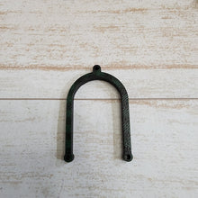 Load image into Gallery viewer, Mini Green & Black Buffalo Plaid Pattern Horseshoe Connectors