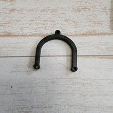 Load image into Gallery viewer, Mini Green & Black Buffalo Plaid Pattern Horseshoe Connectors