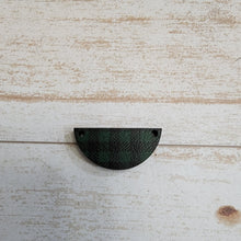 Load image into Gallery viewer, Mini Green & Black Buffalo Plaid Pattern Round Interchangeable Blanks