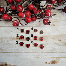 Load image into Gallery viewer, Mini Red & Black Buffalo Pattern Print Connectors