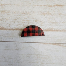 Load image into Gallery viewer, Mini Red & Black Buffalo Plaid Pattern Round Interchangeable Blanks