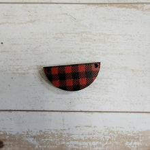 Load image into Gallery viewer, Mini Red & Black Buffalo Plaid Pattern Round Interchangeable Blanks