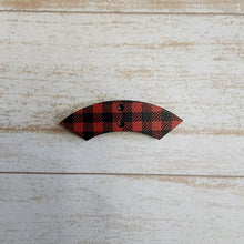 Load image into Gallery viewer, Mini Red & Black Buffalo Plaid Pattern Semi Arc Connectors