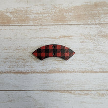 Load image into Gallery viewer, Mini Red & Black Buffalo Plaid Pattern Semi Arc Connectors