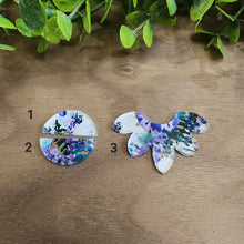 Load image into Gallery viewer, Blueberry Floral Acrylic Connectors