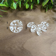 Load image into Gallery viewer, White Scrolls Acrylic Connectors