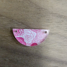 Load image into Gallery viewer, Pink Roses Acrylic Connectors