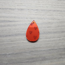 Load image into Gallery viewer, Red Mirror Acrylic Valentine's Day Heart Bars and Teardrops