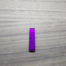 Load image into Gallery viewer, Purple Mirror Acrylic Valentine's Day Heart Bars and Teardrops