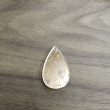 Load image into Gallery viewer, Rose Gold Mirror Acrylic Valentine's Day Heart Bars and Teardrops