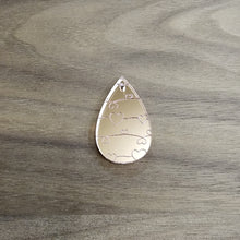 Load image into Gallery viewer, Rose Gold Mirror Acrylic Valentine's Day Heart Bars and Teardrops