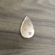 Load image into Gallery viewer, Rose Gold Mirror Acrylic Valentine's Day Heart Bars and Teardrops