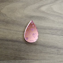 Load image into Gallery viewer, Pink Mirror Acrylic Valentine's Day Heart Bars and Teardrops