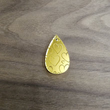 Load image into Gallery viewer, Gold Mirror Acrylic Valentine's Day Heart Bars and Teardrops
