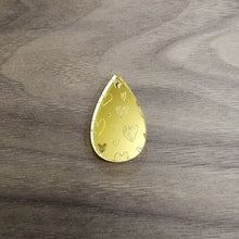 Load image into Gallery viewer, Gold Mirror Acrylic Valentine's Day Heart Bars and Teardrops