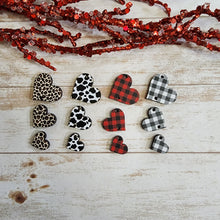 Load image into Gallery viewer, Valentine's Day Mini Patterned Tapered Triple Heart Drops