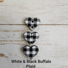 Load image into Gallery viewer, Valentine's Day Mini Patterned Triple Heart Drops (Center Hole)