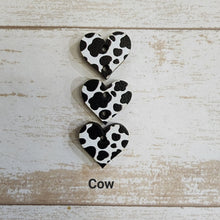 Load image into Gallery viewer, Valentine's Day Mini Patterned Triple Heart Drops (Center Hole)