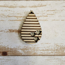 Load image into Gallery viewer, Valentine's Day Striped Triple Heart Drops