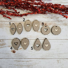 Load image into Gallery viewer, Valentine's Day Striped Drops with Heart