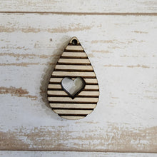 Load image into Gallery viewer, Valentine's Day Striped Drops with Heart