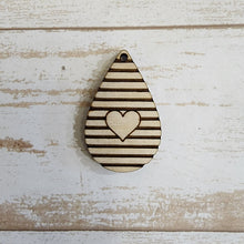 Load image into Gallery viewer, Valentine's Day Striped Drops with Heart