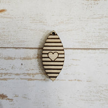Load image into Gallery viewer, Valentine's Day Striped Drops with Heart
