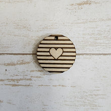 Load image into Gallery viewer, Valentine's Day Striped Drops with Heart