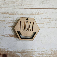Load image into Gallery viewer, St Patrick's Day Lucky (Print) Macrame Earrings
