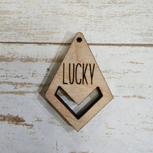 Load image into Gallery viewer, St Patrick's Day Lucky (Print) Macrame Earrings
