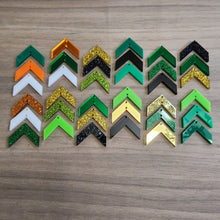 Load image into Gallery viewer, Acrylic St Patrick's Day Triple Chevron Drops