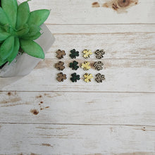 Load image into Gallery viewer, St Patrick's Day Patterned Triple 3 Leaf Clover Drops