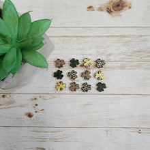 Load image into Gallery viewer, St Patrick's Day Patterned Triple 3 Leaf Clover Drops