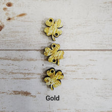 Load image into Gallery viewer, St Patrick's Day Patterned Triple 4 Leaf Clover Drops